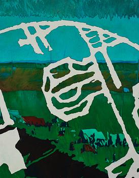 Christian Cavallin, acrylic on panel, signed and date 1989 on verso.