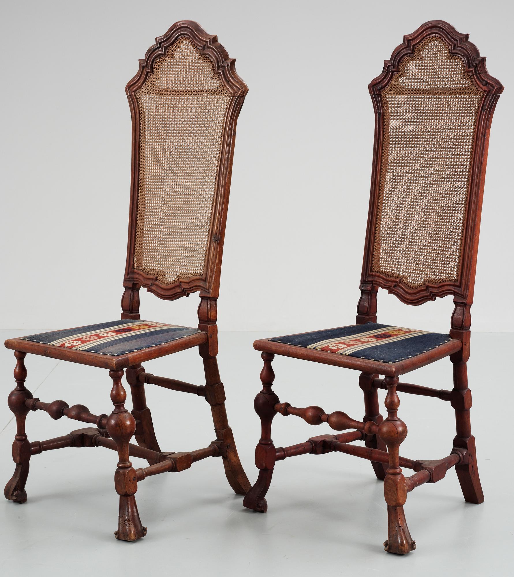 STOLAR, ett par, barock, 1700-tal.