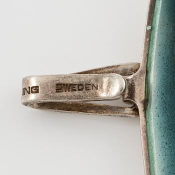 Atelier Borgila, a necklace, silver with enamel, Stockholm 1966.