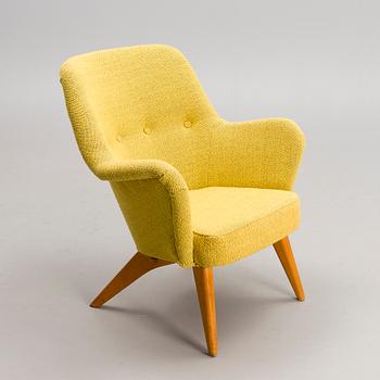 CARL GUSTAF HIORT AF ORNÄS, fåtölj,  "Pedro", tillverkare Hiort Tuote Puunveisto Oy - Träsnideri Ab, 1900-talets mitt.