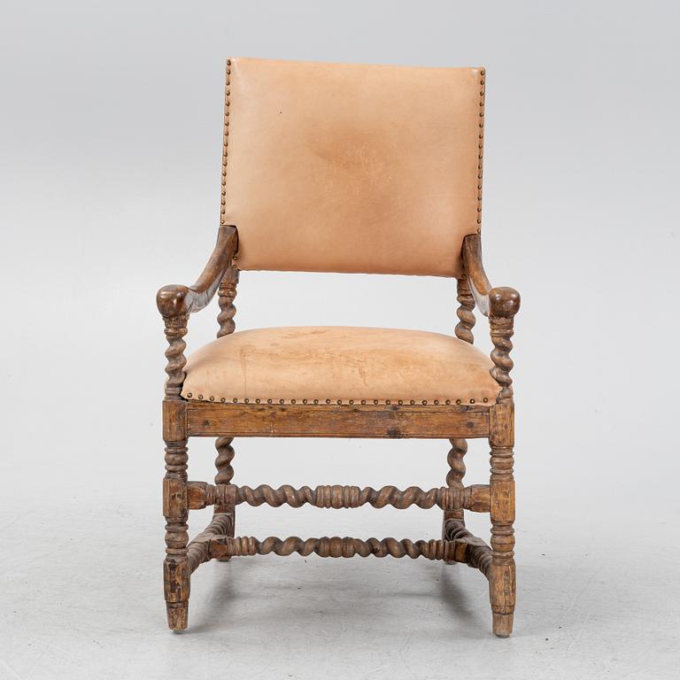 A Baroque chair, first half of the 18th Century.