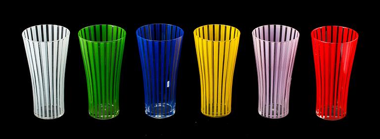 GLAS, 6 st, "Strict", Bengt Orup, Johansfors.