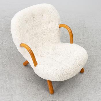 Scandinavian Modern, fåtölj, "Clam chair", 1940-50-tal.