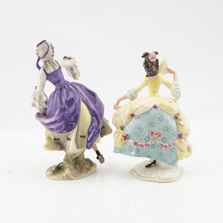 Figurines 4 pcs Rosenthal/Hutschenreuther/Willendorf Germany mid-20th century porcelain.