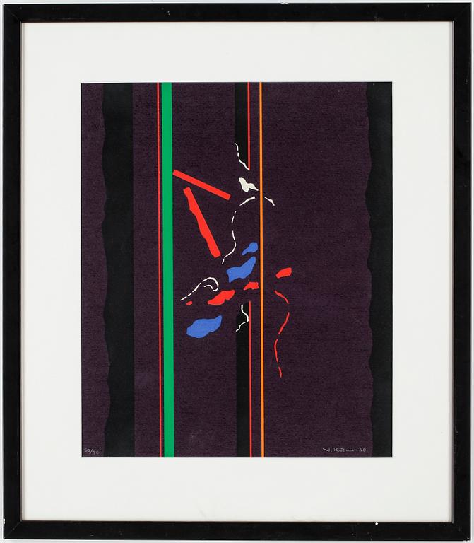 NILS KÖLARE, serigrafi, signerad, daterad -90, numrerad 30/90.