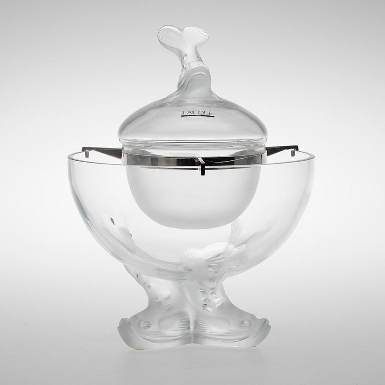 UPPSATSSKÅL, "Igor Bowl" kristall, etikettmärkt Lalique, Paris 1900-talets slut.