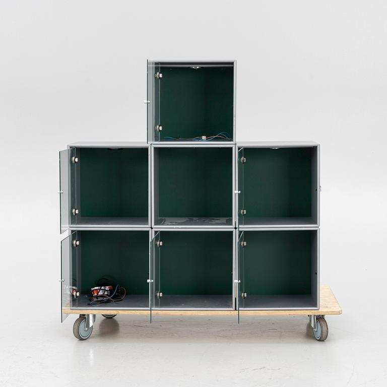 Peter J Lassen, a 7 pieces, shelving system, Montana Møbler, Denmark.