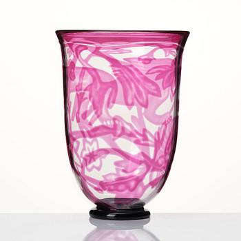 Eva Englund, a 'Graal' glass vase, Orrefors 1976.