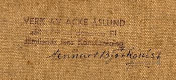 ACKE ÅSLUND, oil on canvas.