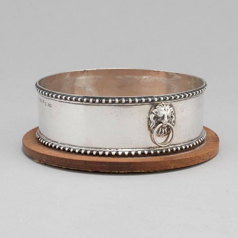 Isak Sandbeck, coaster, silver Stockholm 1818.
