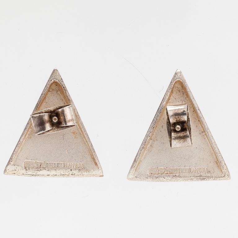 LAPPONIA, A sterling silver necklace, bracelet, brooch and earrings. 1984-87.