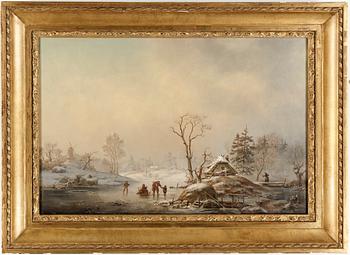 ERNFRIED WAHLQVIST, Olja på duk, signerad och daterad 1858.