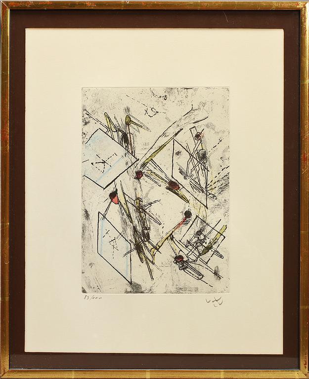 ROBERTO MATTA, färgetsningar, 5 st, sign o numr 83/100.