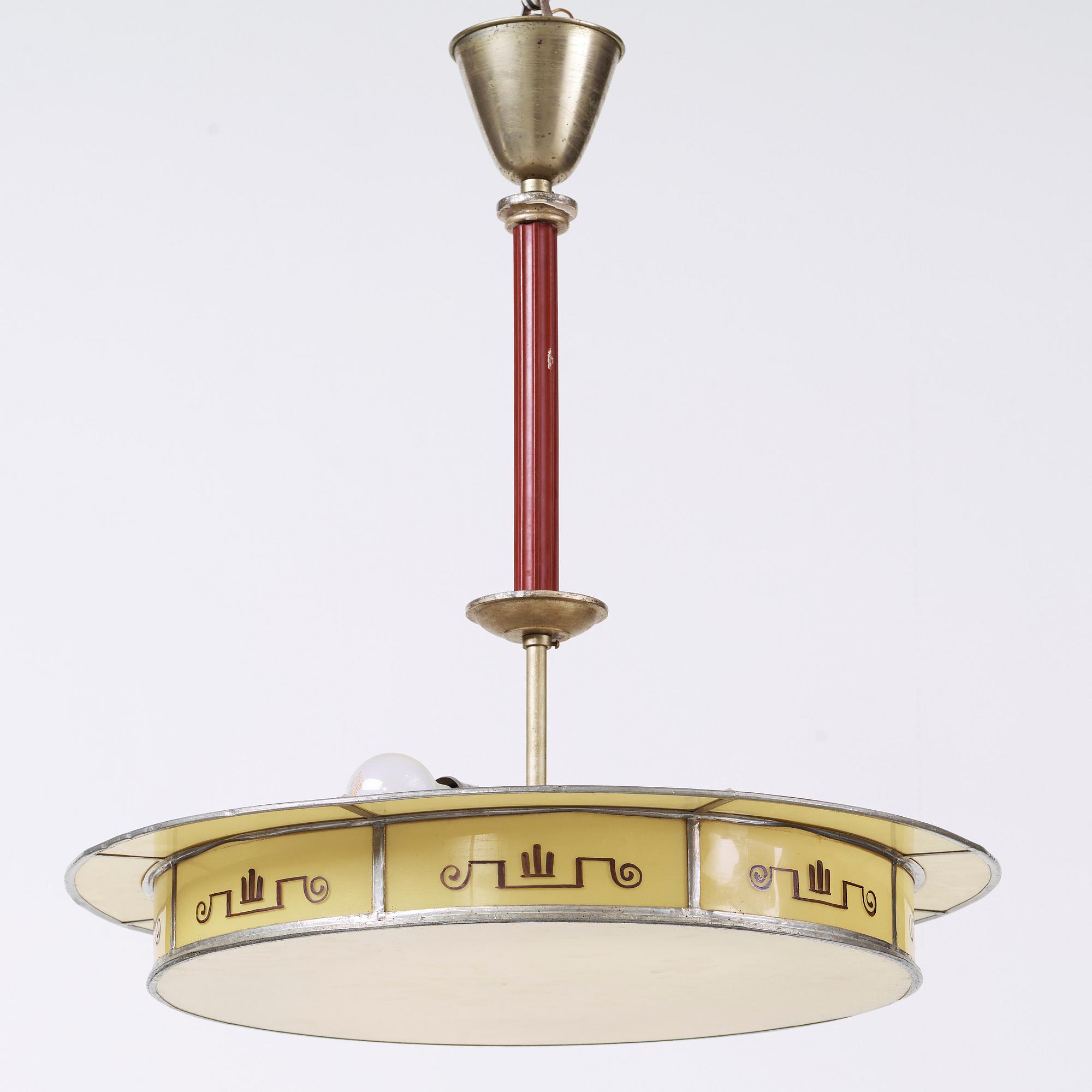 TAKLAMPA, 1920-tal. Höjd ca 60 cm.