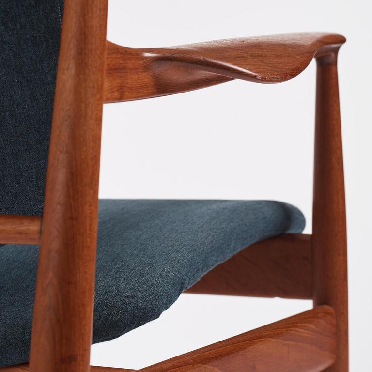 Finn Juhl, a "FD 136" easy chair, France & Daverkosen, Denmark, 1950s.