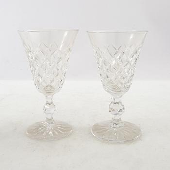 Fritz Kallenberg glass 8 pcs "Tjugo Rut" Kosta first half of the 20th century.