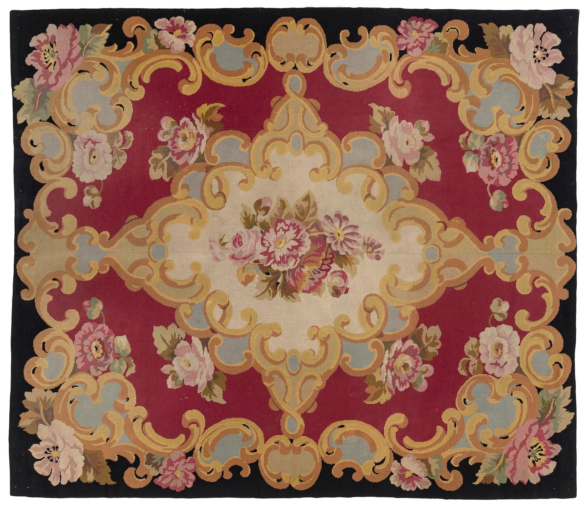 Antony Armstrong Jones, Lords Snowdons carpet, embroided c. 324 x 276 cm.
