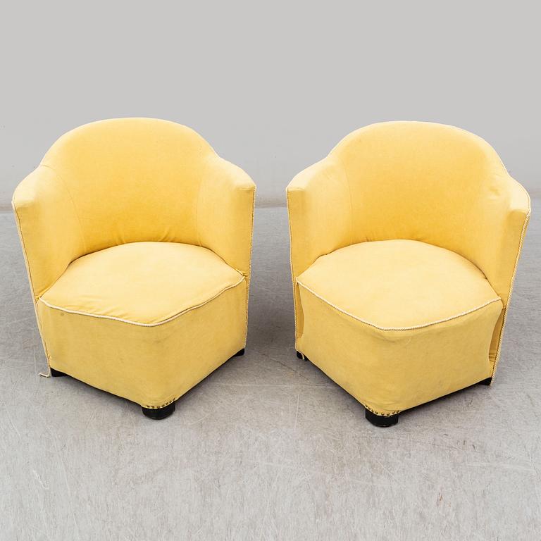 FÅTÖLJER, ett par, Swedish modern, 1930-1940-tal.