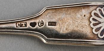 PARTI SILVERBESTICK, 8 delar, flertal olika mästare, bla Sven Pihlgren, Jönköping. 1804-1989.