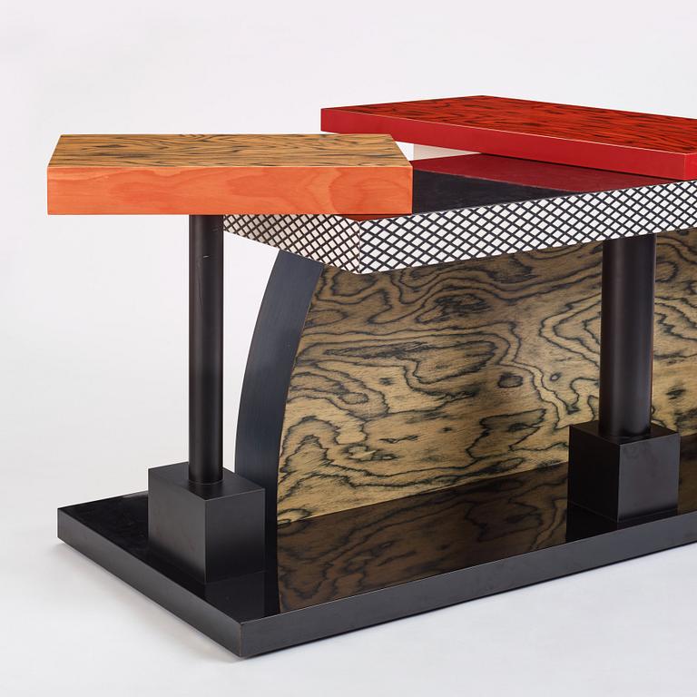 Ettore Sottsass, a "Tartar" console, Memphis, Italy, post 1985.