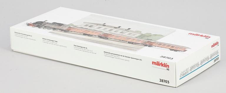 TÅGSATS, 4 delar, Märklin H0 28703, 1900-talets andra hälft.