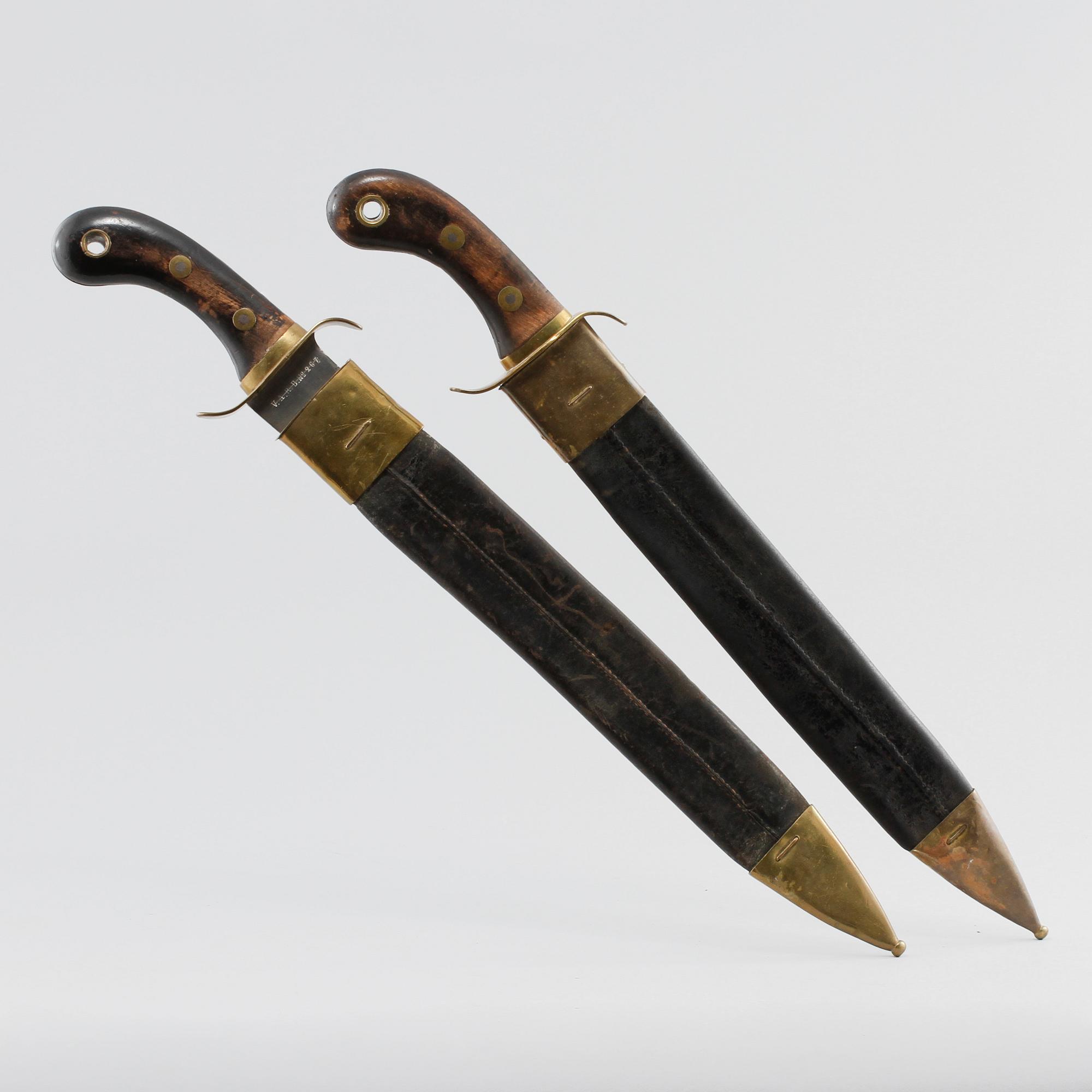 FASKINKNIVAR, 2 st, m/1848.