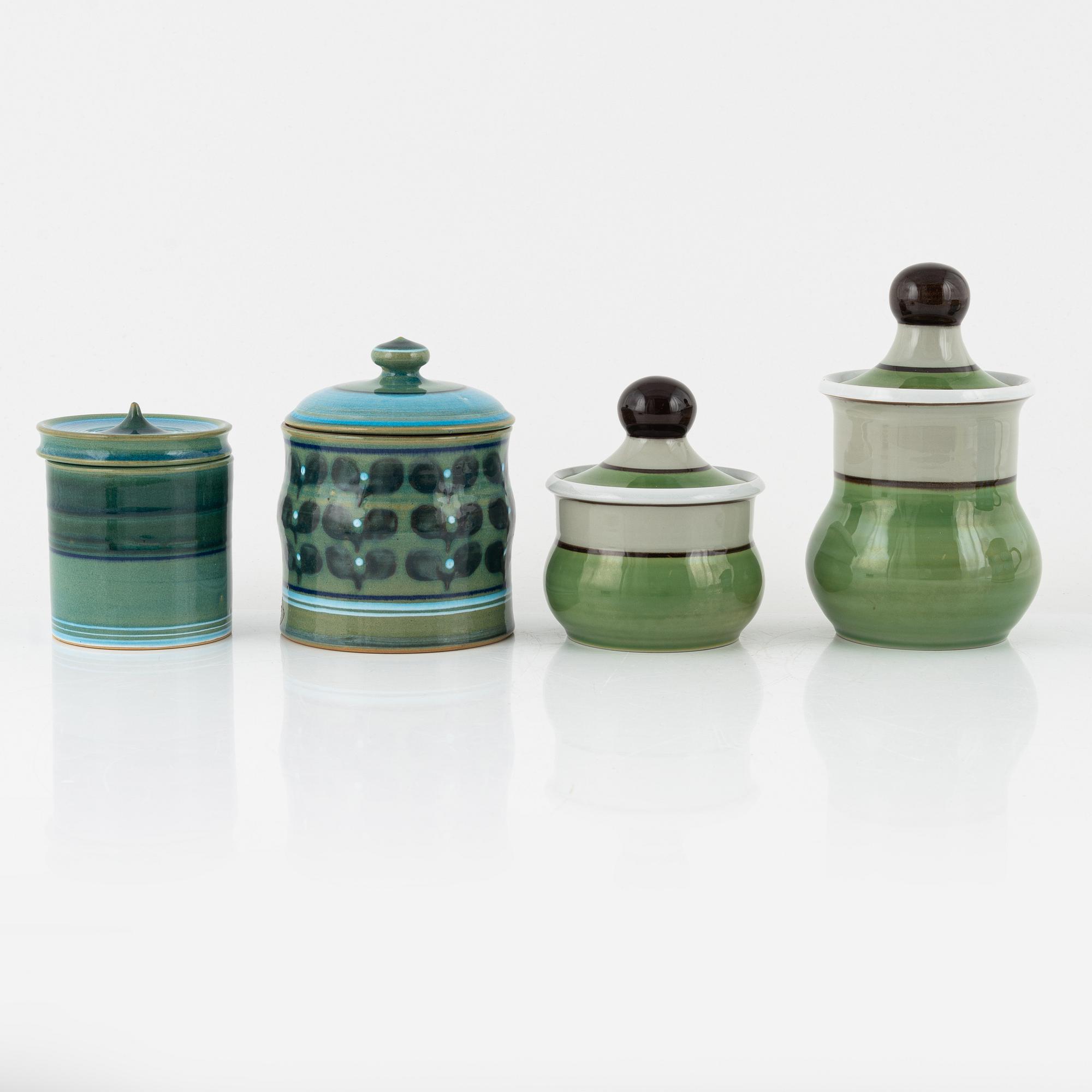 Six pieces of stoneware, Rörstrand, Sweden, latter part of the 20th century.