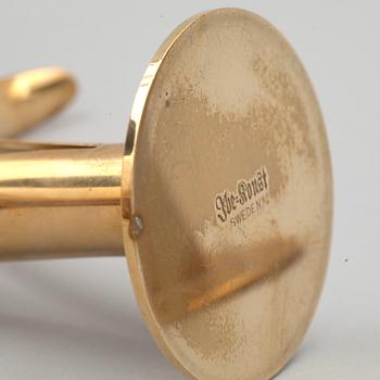 LJUSSTAKAR, 4 st, mässing, "Liljan", Ivar Ålenius Björk för Ystad-Metall.