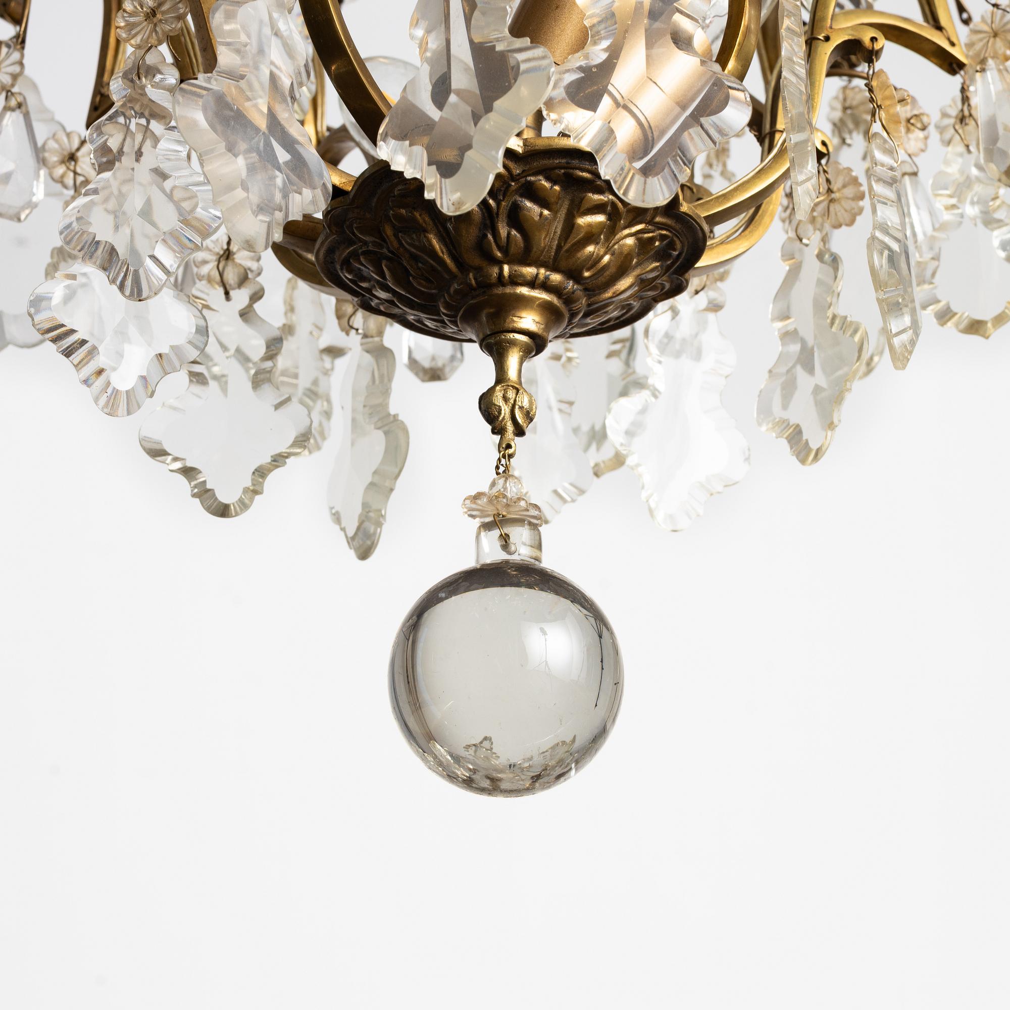 Ljuskrona, rokokostil, tidigt 1900-tal.