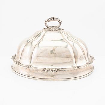 Stekhuvar 2 st samt skål på fot NS 1900-tal.