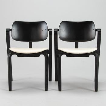 Ilmari Tapiovaara, a set of six 1960s 'Aslak' armchairs for Asko, Finland.