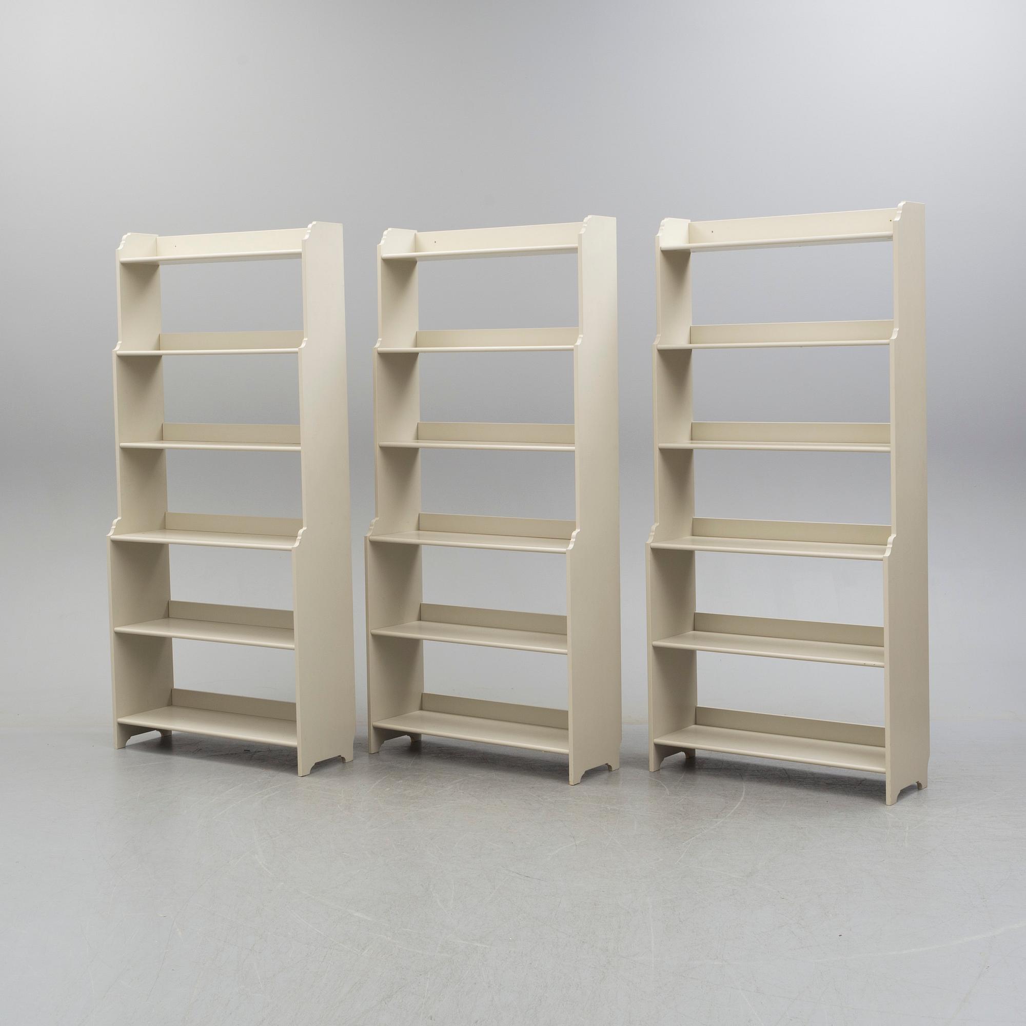 Three 'Leksvik' bookshelves from Ikea, second half of the 20th