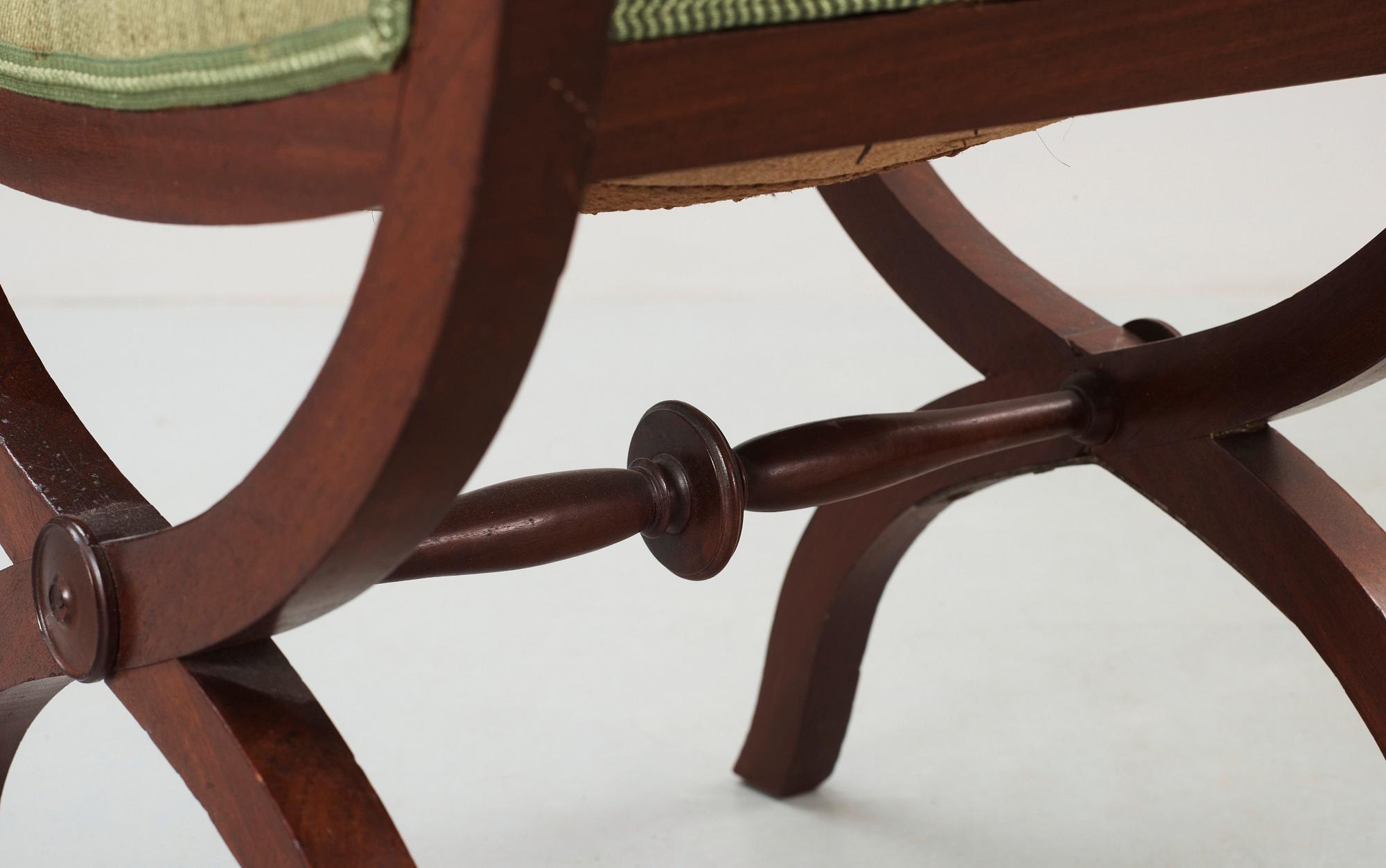 A set of three late Gustavian early 19th century stools.