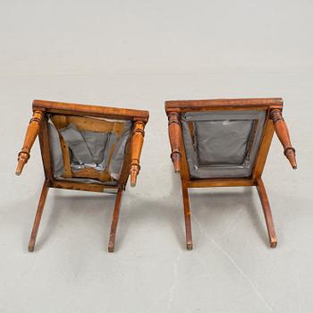 A set of eight Empire mahogany chairs, second quarter of the 19th Century.