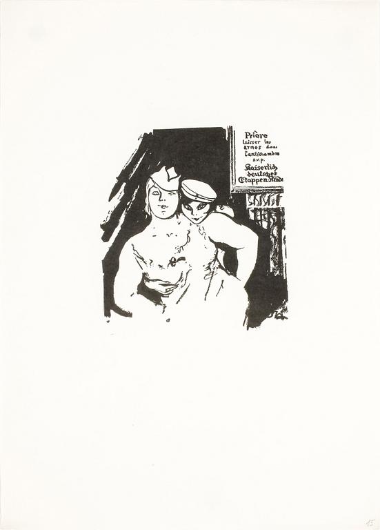 ARTHUR STADLER, mapp med 42 illustrationer, signerat försättsblad med dedikation samt daterad Wien 1930.