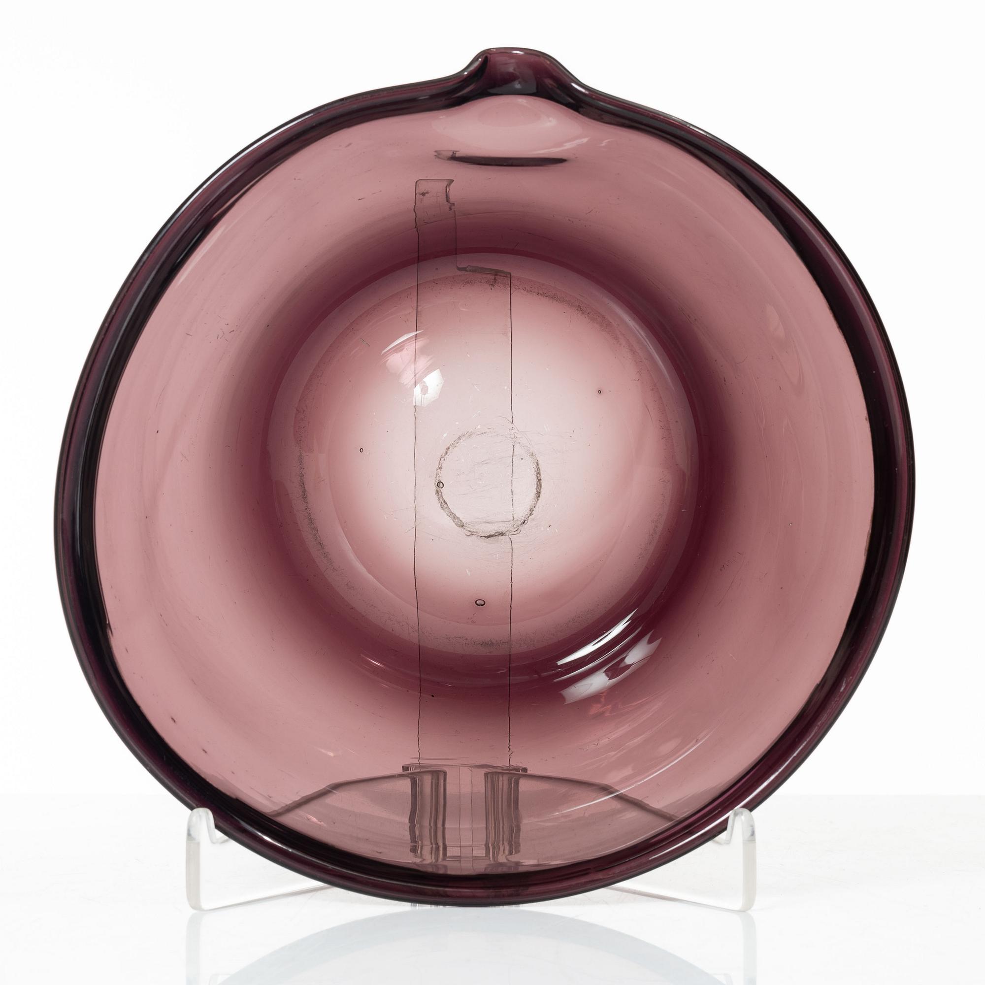 Mjölkfat / Spillkum, glas, Sverige, ca år 1800.