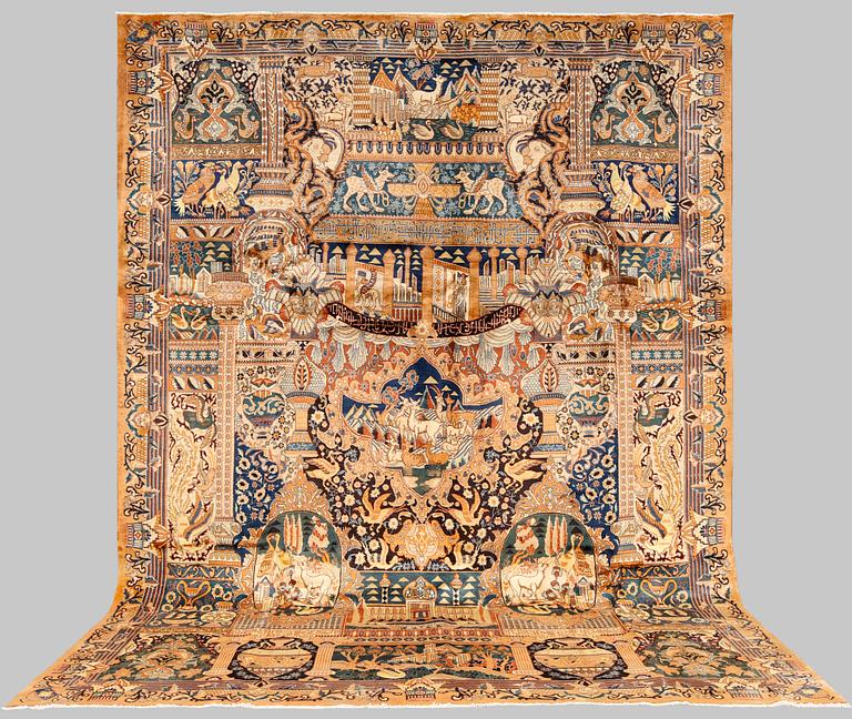 A carpet, Kashmar, c. 408 x 297 cm.