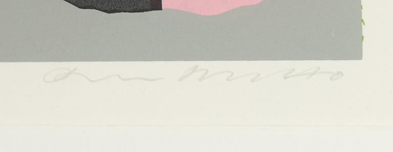 Roger Metto, screenprint in colours. Signed and numbered 17/100.