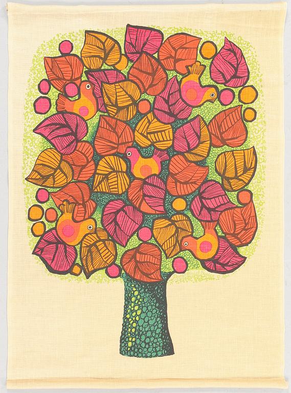 BODIL WALLMAN, väggtextil, Design Lini of Sweden, 1960/70-tal.