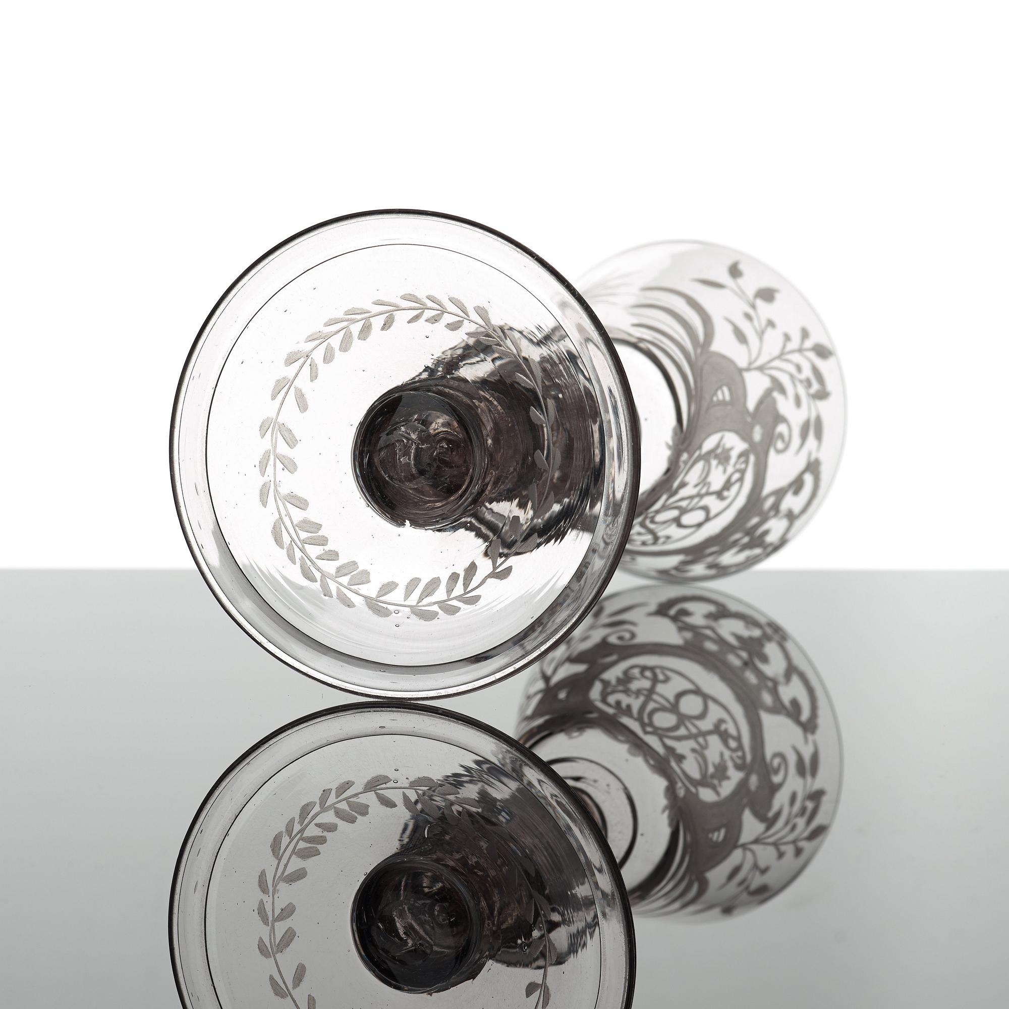 POKAL. glas. Kungsholms glasbruk, 1700-tal.