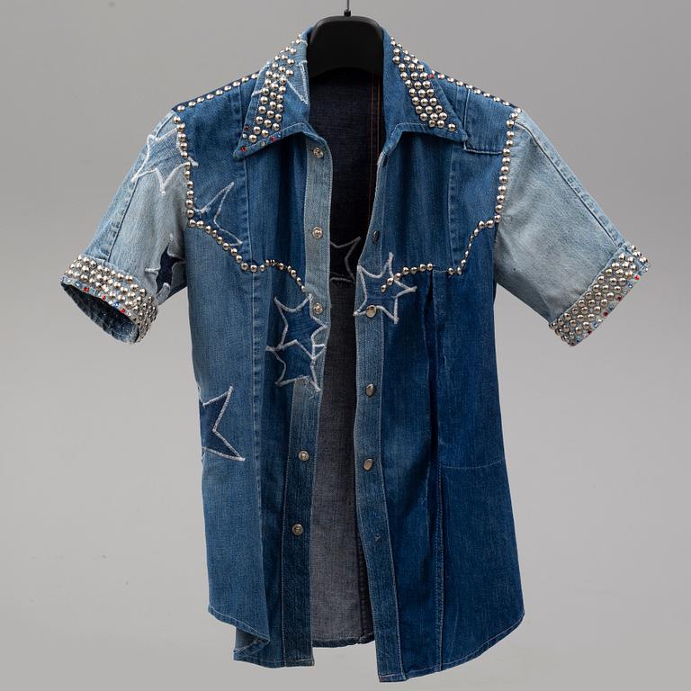 A studded denim shirt worn by Benny Andersson from ABBA.