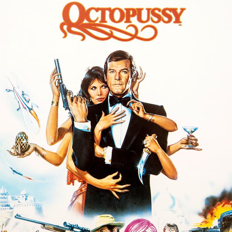 Film poster James Bond "Octopussy" Uddeholm offset 1983.