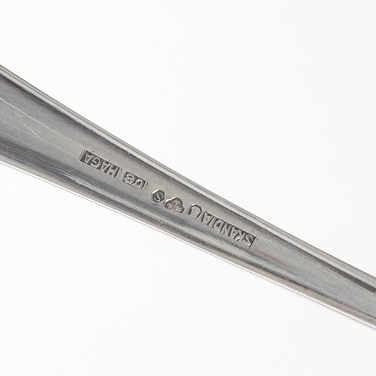 A Swedish silver cutlery set, model "Haga", GAB, Stockholm, some 1945 (46 pieces).