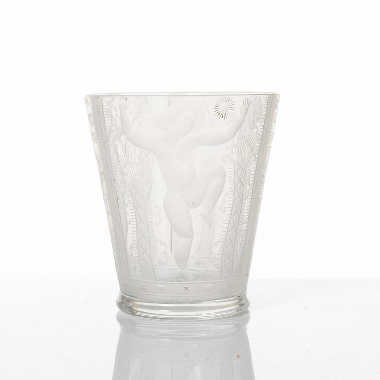 Edward Hald, bägare, Orrefors, 1926.