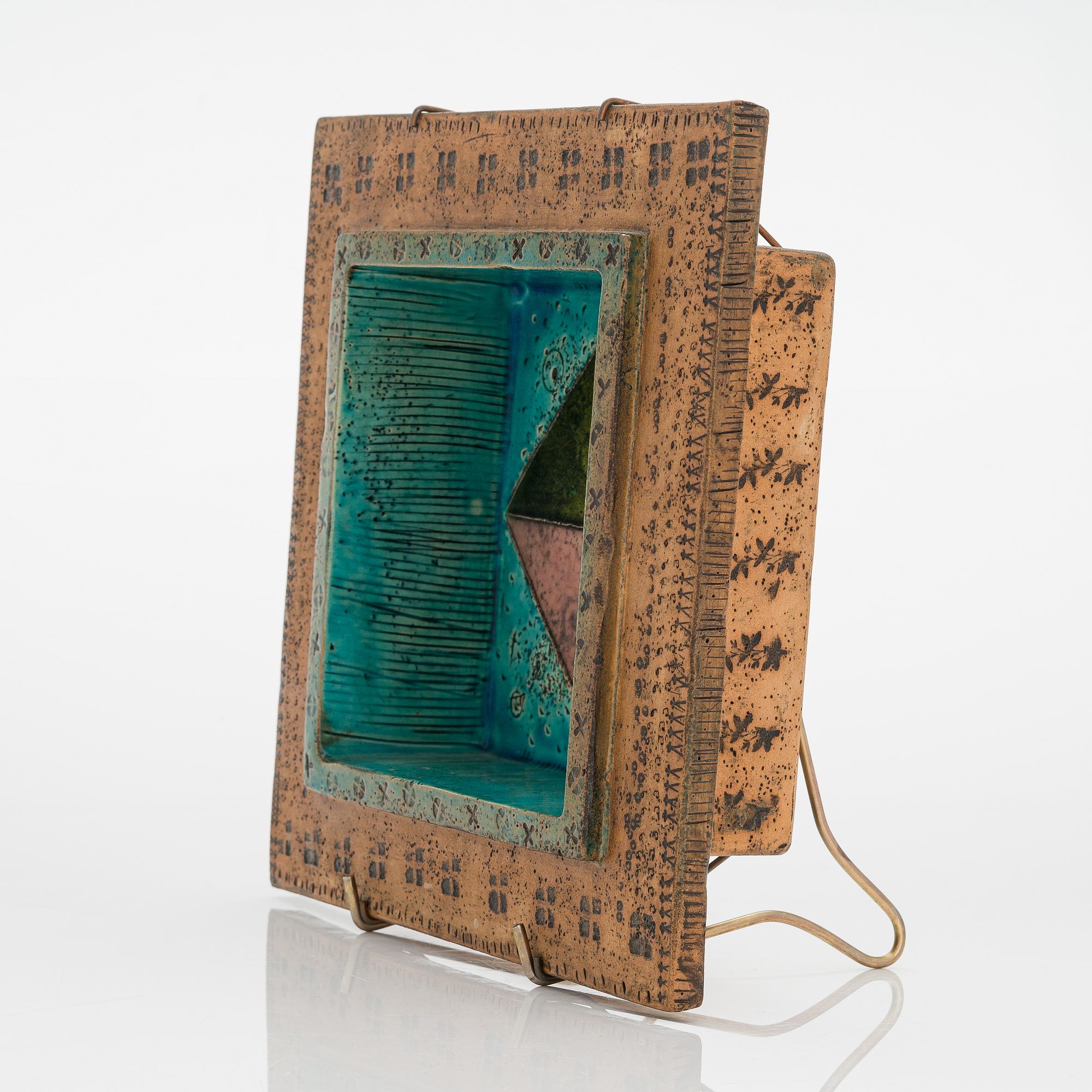 Rut Bryk, a stoneware relief signed BRYK.