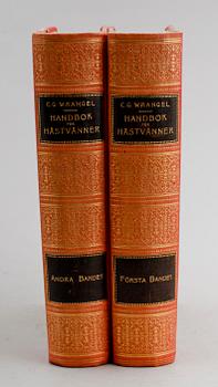 BOK, 2 vol, "Handbok för Hästvänner" av CG Wrangel, Stockholm, Albert Bonniers Förlag, 1913.