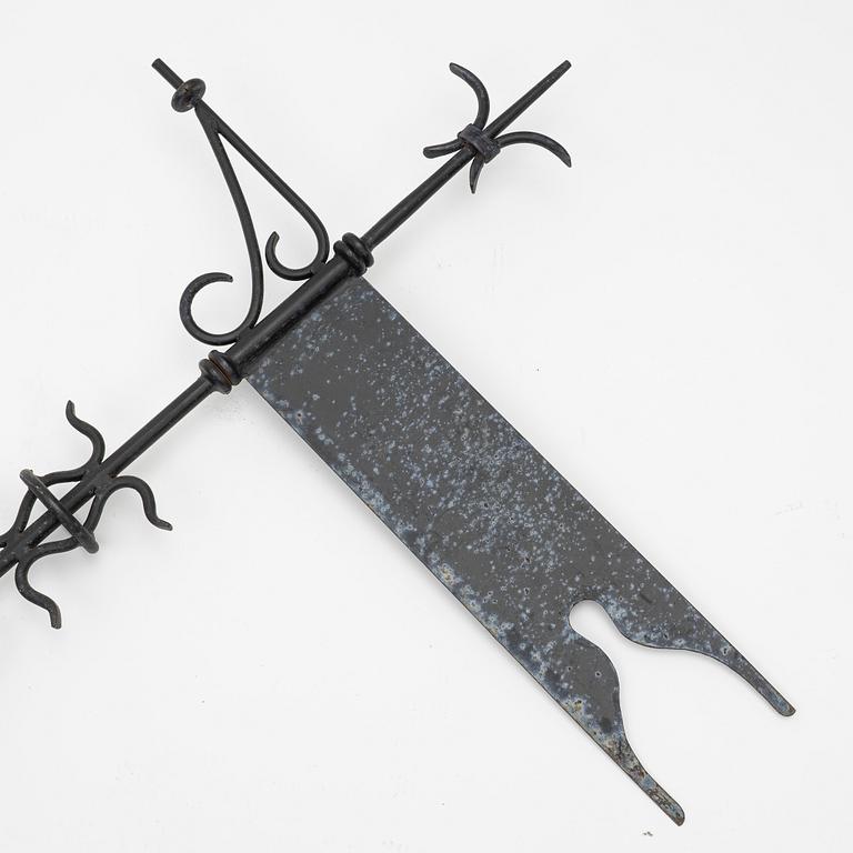 Weather vane, wrought iron, second half of the 20th century.