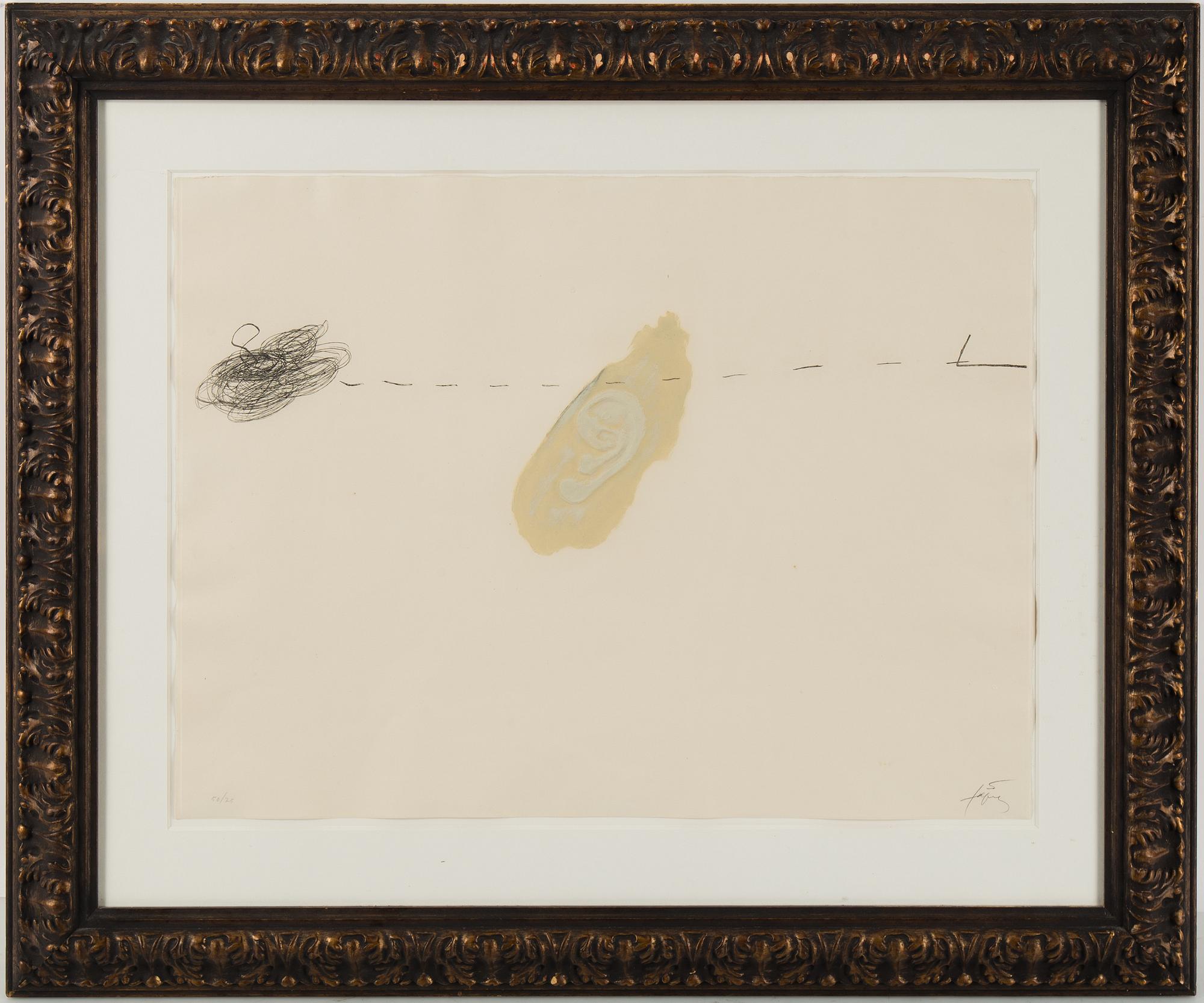 ANTONI TÀPIES, karborundumetsning, signerad, numrerad 50/75.