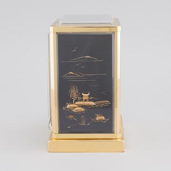 JAEGER-LE COULTRE, Atmos, "Black Chinoiserie Marina", table clock, approx 1960.
