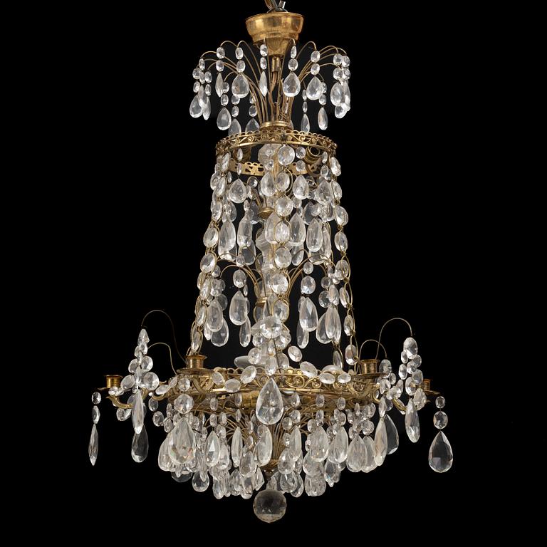 A Gustavian style chandelier, first half of the 20th Century.